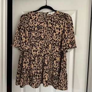 Cheetah babydoll top